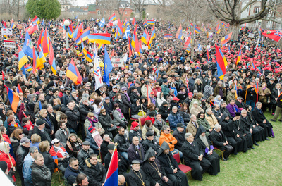 Over 8,000 individuals participated in the march against genocide and denial in Ottawa (photo by Ishkhan Ghazarian)